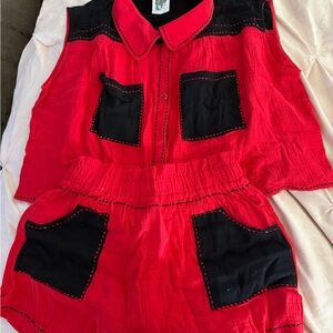 QUEEN OF SPARKLES Red and Black Set